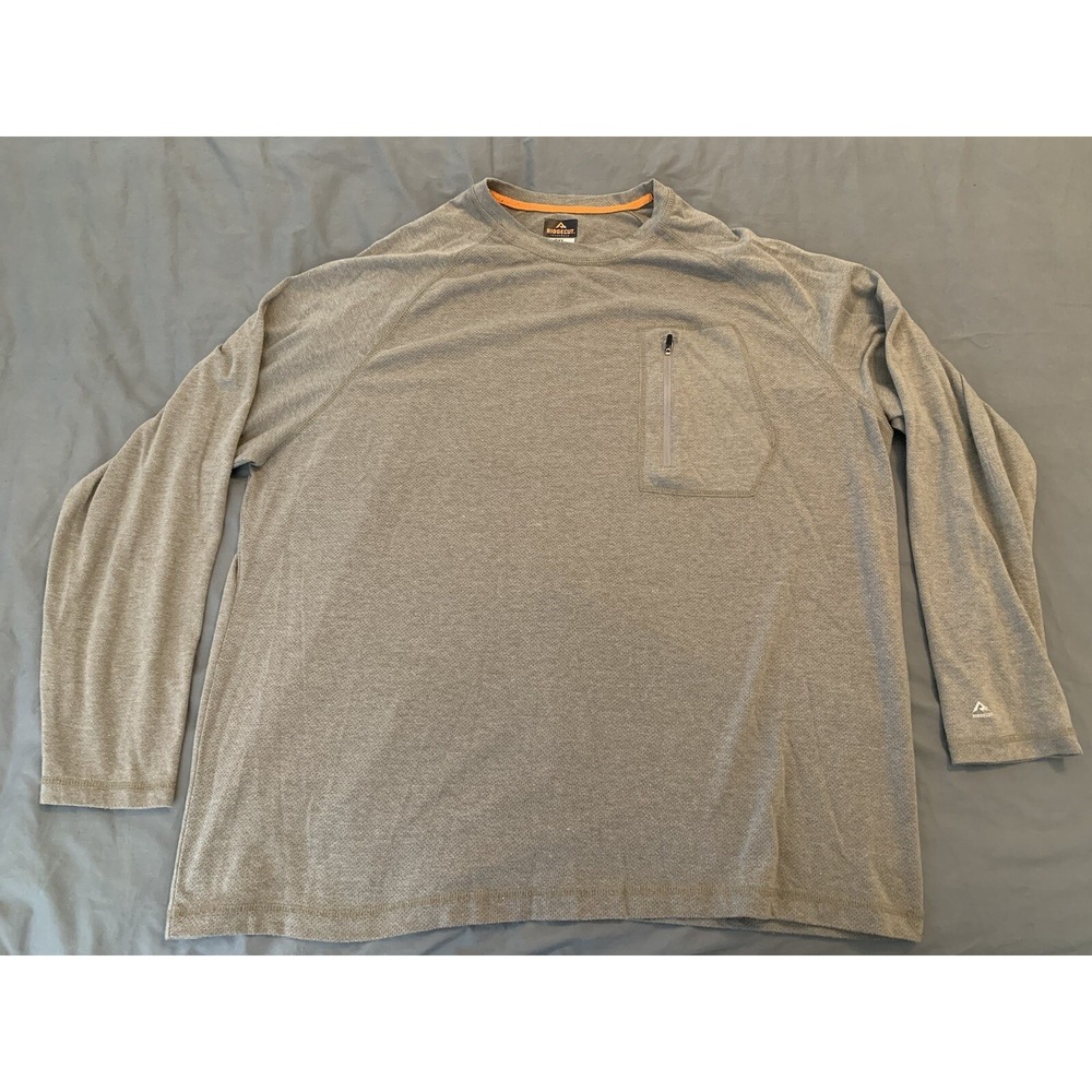 RIDGECUT TOUGHWEAR‎ 2X-LARGE MEN'S LONG SLEEVE THERMAL GRAY POCKET